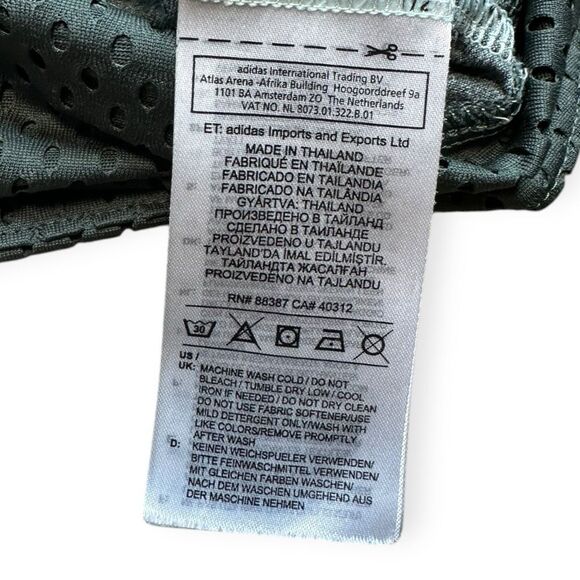 ADIDAS Women’s Green Short Sleeve Boxy Mesh Bottom Athletic Tee T-Shirt Size Sma - Picture 4 of 8